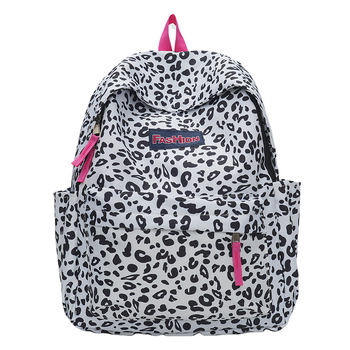 Leopárd mintás hátizsák, koreai Ulzzang stílus, nőknek, vászon anyag, 36–55 L kapacitás, lélegző, vízálló, lopás elleni védelem, ütésálló