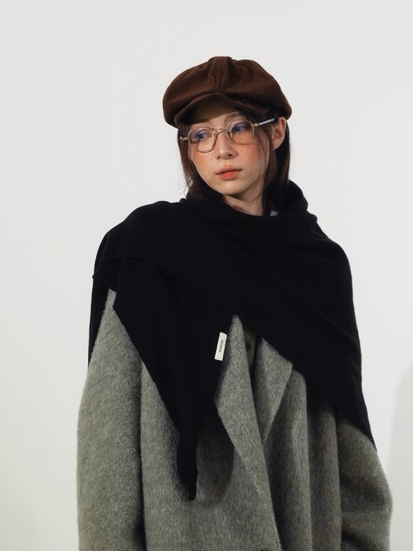 Vilnonė šalis ir megztas kardiganas, 100% vilna, vieno spalvos raštas, išlaiko šilumą, ruduo 2025