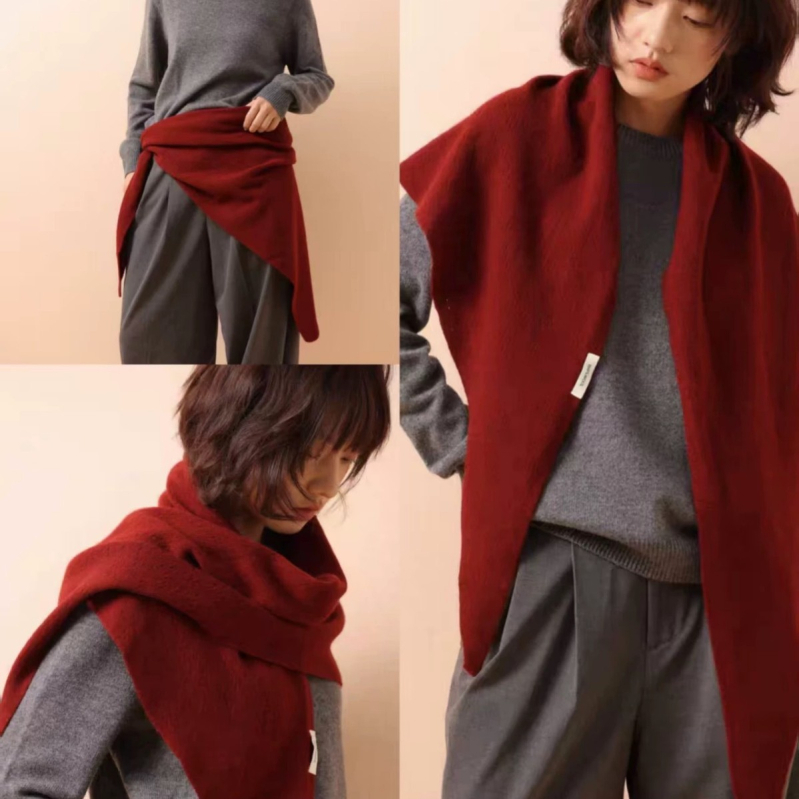 Vilnonė šalis ir megztas kardiganas, 100% vilna, vieno spalvos raštas, išlaiko šilumą, ruduo 2025