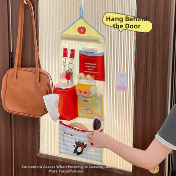 Sieninis pakabinamas laikiklis saugojimui — Oxford audinys, kubo formos, japonų stilius, daugiafunkcinis