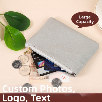 PU monetų piniginė, vientisos spalvos, miesto minimalistinis stilius, atsparus dilimui