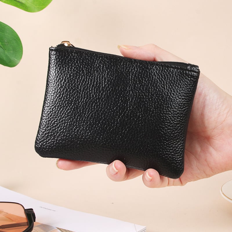 PU monetų piniginė, vientisos spalvos, miesto minimalistinis stilius, atsparus dilimui