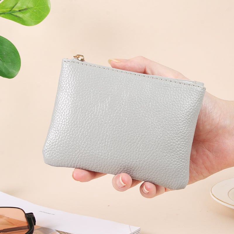 PU monetų piniginė, vientisos spalvos, miesto minimalistinis stilius, atsparus dilimui