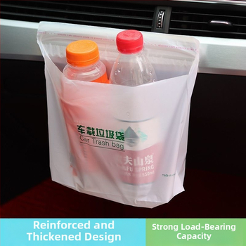 Autoprügikott kleepuv tüüp, PE materjal, ühekordsed, lame suu disain, auto sisemuses kasutamiseks