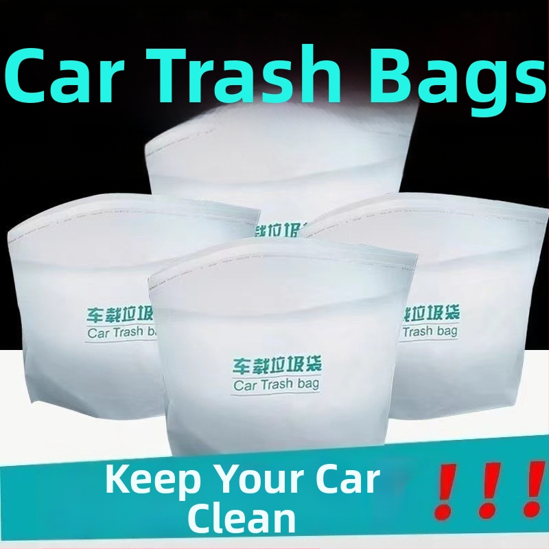 Autoprügikott kleepuv tüüp, PE materjal, ühekordsed, lame suu disain, auto sisemuses kasutamiseks