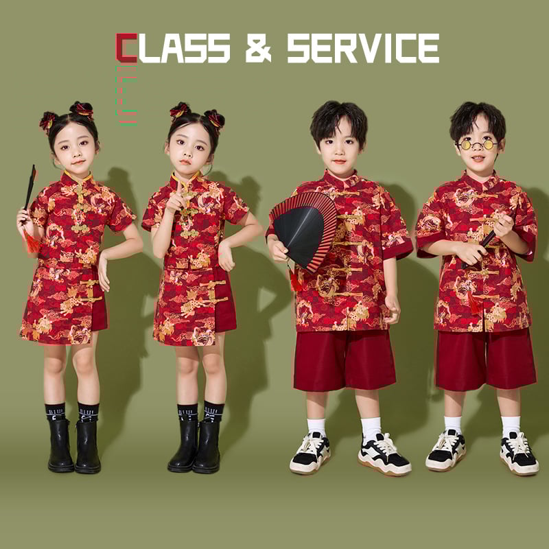 Costum de spectacol pentru copii, stil chinezesc, 100% poliester, pentru toate sezoanele, pentru copii peste 8 ani.