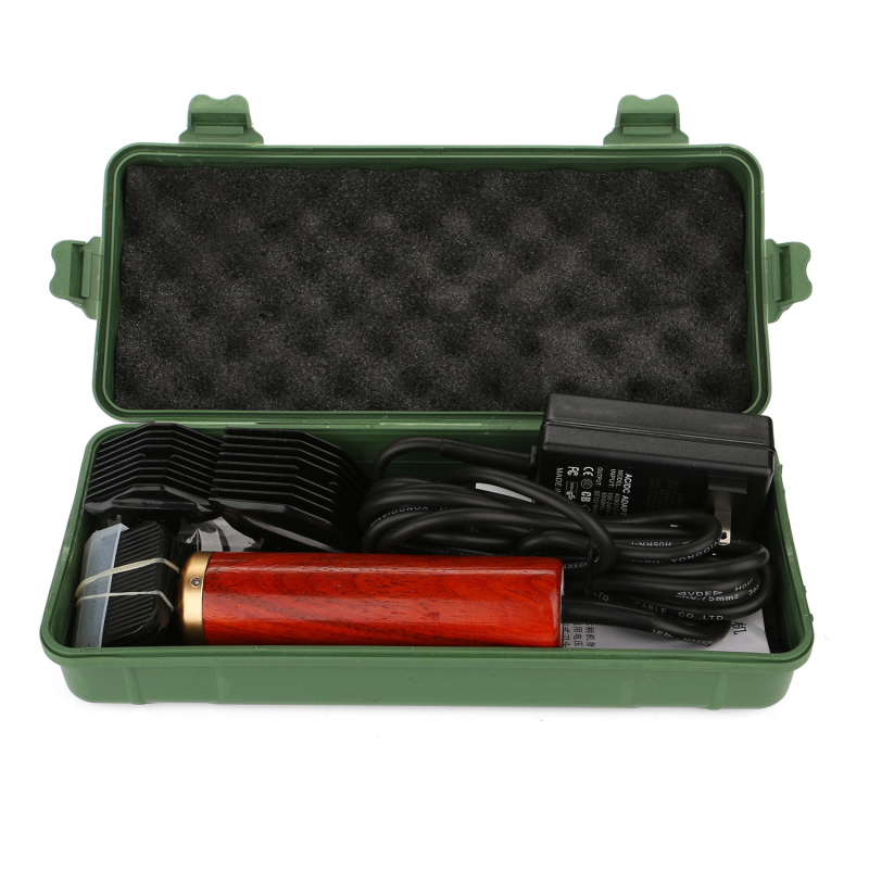 Great Power elektrinis šunų kirpimo prietaisas su medine rankena – 55W, 6500 rpm, suderinamas su keliomis pjovimo galvutėmis