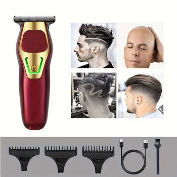 Mini laetav elektriline juukselõikur harjatud mootoriga, roostevabast terasest terad, sisseehitatud aku 800–1000 mAh, tööaeg 1–3 tundi, USB laadimine