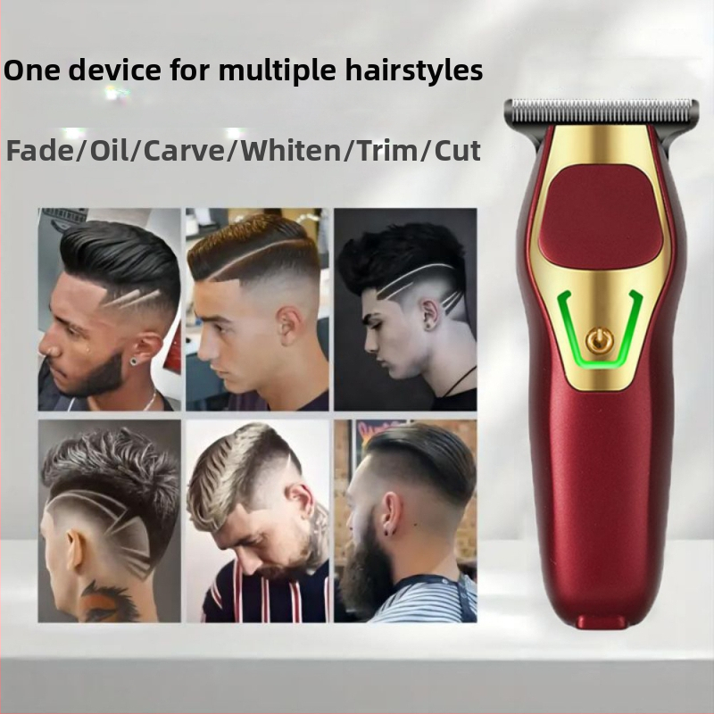 Mini įkraunamas elektrinis plaukų kirpimo prietaisas su šepetiniu varikliu, nerūdijaniojo plieno peiliai, įmontuota baterija 800–1000 mAh, veikimo laikas 1–3 val., USB įkrovimas