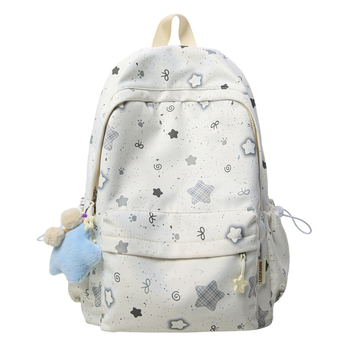 Σακίδιο για κορίτσια γυμνασίου, νάιλον ύφασμα, αδιάβροχο, καμπύλες ρυθμίσεις ώμων, επένδυση από νάιλον, στυλ νεανικό campus