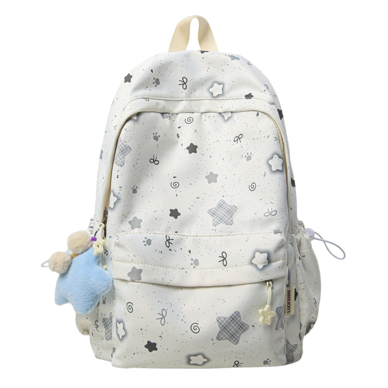 Σακίδιο για κορίτσια γυμνασίου, νάιλον ύφασμα, αδιάβροχο, καμπύλες ρυθμίσεις ώμων, επένδυση από νάιλον, στυλ νεανικό campus