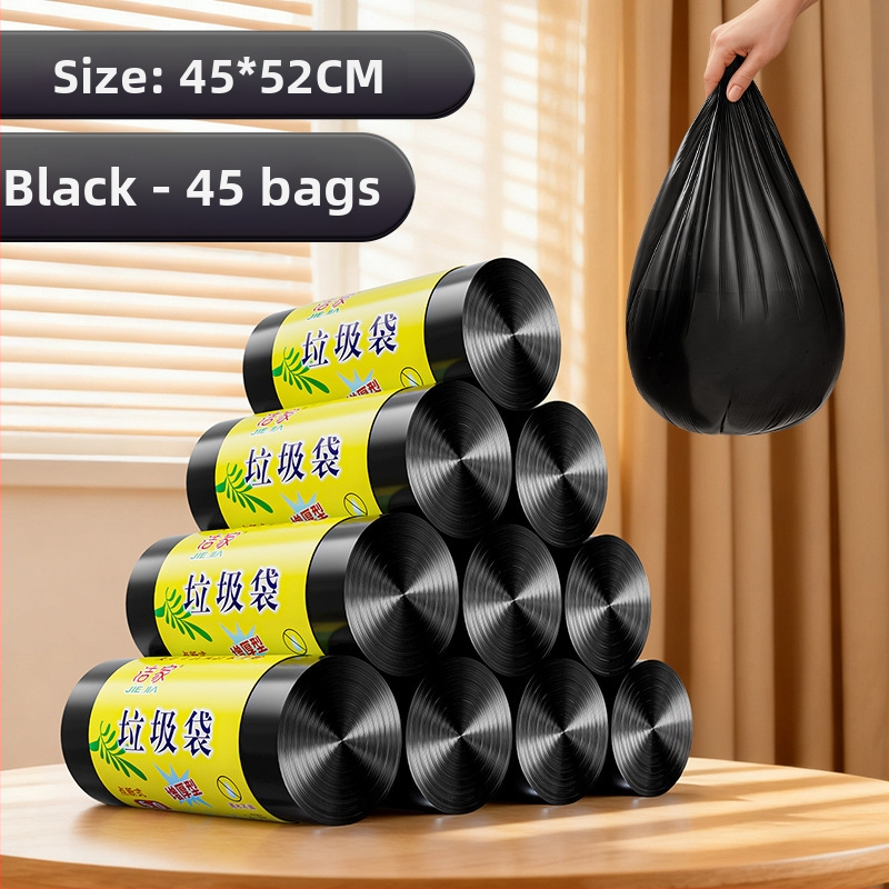 Kodus kasutatavad jäätmekotid, paksud, lame suu avaga, ühekordsed, PE, 100 rullid