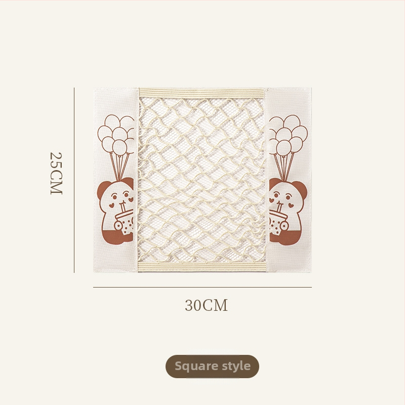 Seinakujuline võrgutorb Velcro sulgemisega prügikotiasjade hoiustamiseks — polüester, kodu sisustus, paksenenud disain