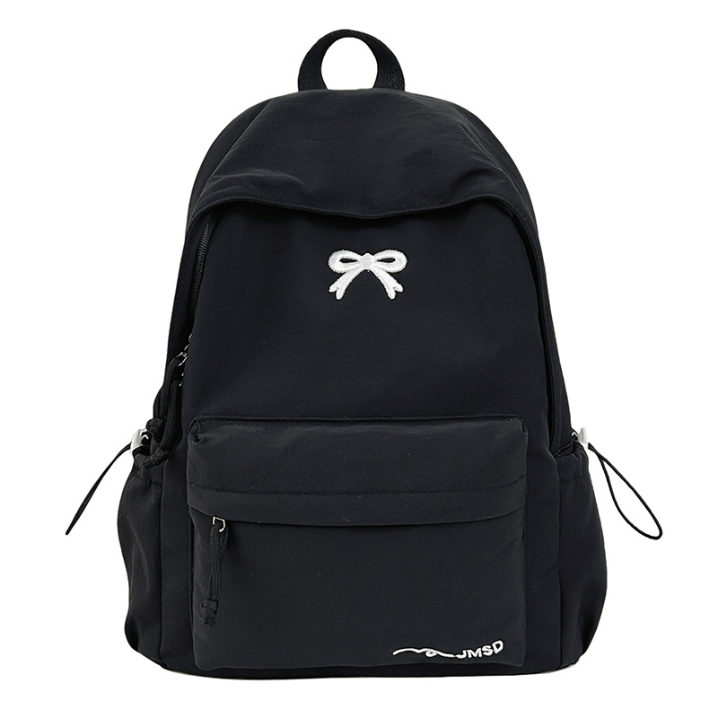 Női masnis hátizsák - nylon, kapacitás 20 L alatt, illeszkedik 10 hüvelykes laptophoz, görbült vállpántok, városi minimalista stílus