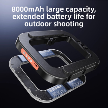 Rankinis mini žiedinė šviesa telefonams, nešiojama fotografijos lempa su daugybe lygių reguliavimo, 10–50W, 220V