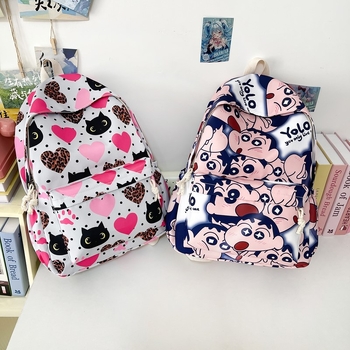 Ghiozdan Școlar pentru fete, cu capacitate mare, Oxford, căptușeală din pânză, model în dungi, curea cu pernă de aer