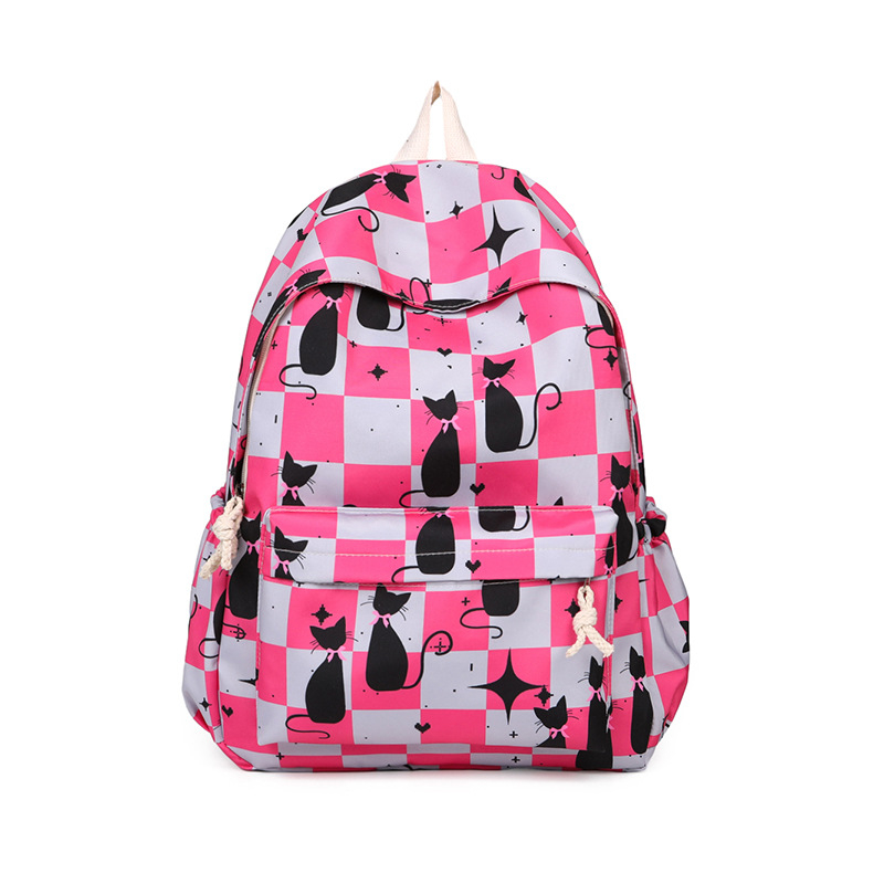 Ghiozdan Școlar pentru fete, cu capacitate mare, Oxford, căptușeală din pânză, model în dungi, curea cu pernă de aer