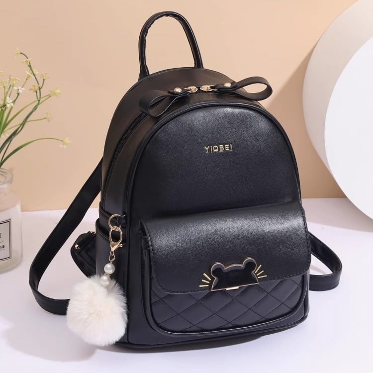 Orange bean női PVC hátizsák — anti-theft funkcióval, légpárnás vállpántokkal, szabadidőre, poliészter bélés