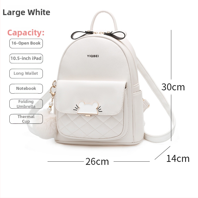 Moteriška PVC kuprinė Orange bean — anti-theft funkcija, oro pagalvės petnešos, laisvalaikio kelionėms, poliesterio pamušalas