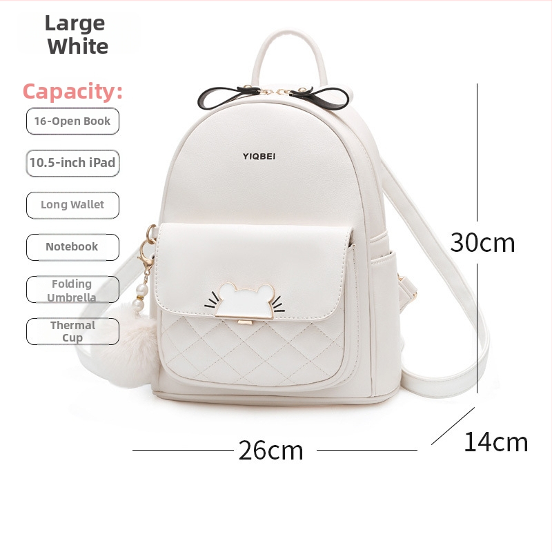 Moteriška PVC kuprinė Orange bean — anti-theft funkcija, oro pagalvės petnešos, laisvalaikio kelionėms, poliesterio pamušalas