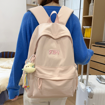Ruiyingzizhi ženski nylon ruksak, japanski stil, školska torba za učenice od gimnazije do fakulteta, jednostavan i svestran svakodnevni ruksak