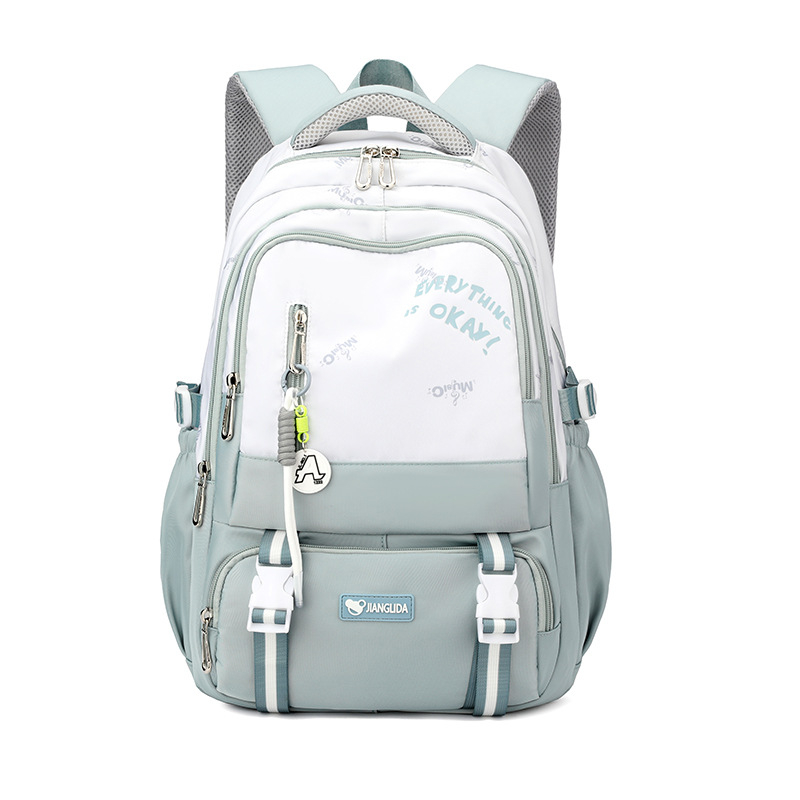 Jianglida раница с голям капацитет за ученици от средното и гимназиалното образование, унисекс, Oxford текстил, дишаща и водоустойчива, презрамки с въздушни възглавници