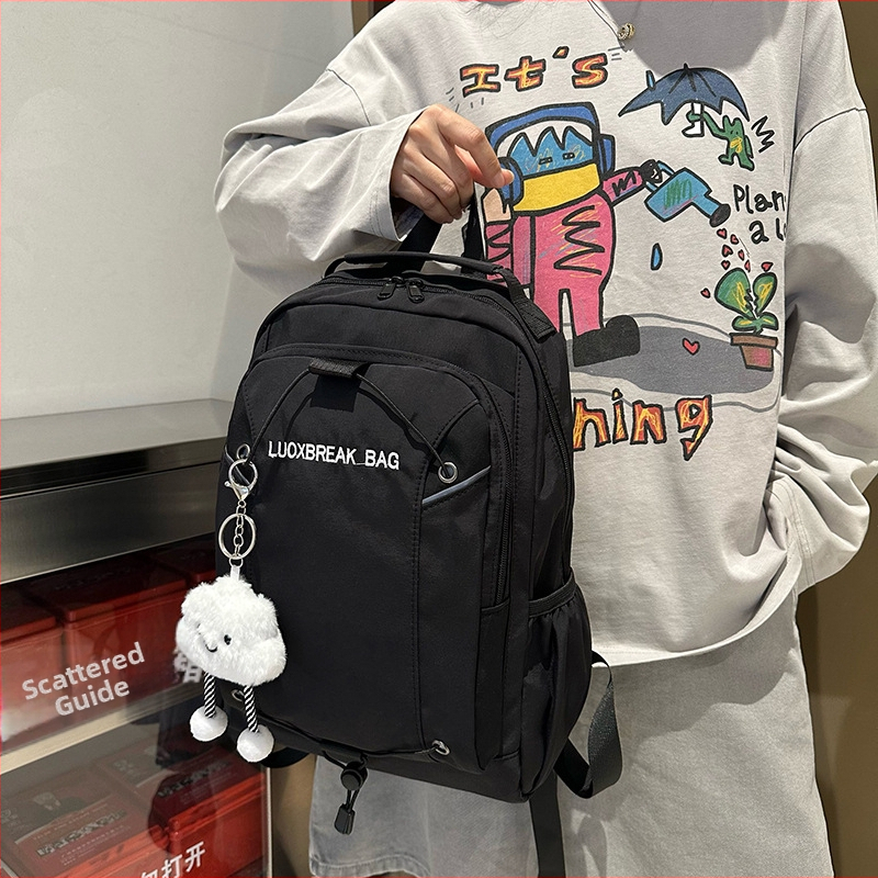 Unisex nylonový batoh, vodeodolný, objem 20–35 L, vhodný pre 16-palcový notebook, zakrivené ramenné popruhy, na voľný čas a cestovanie, zimné vydanie 2025