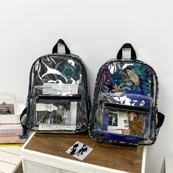 PVC hátizsák vízálló, cipzáras zárás, laptop zseb, poliészter bélés, utcai stílus
