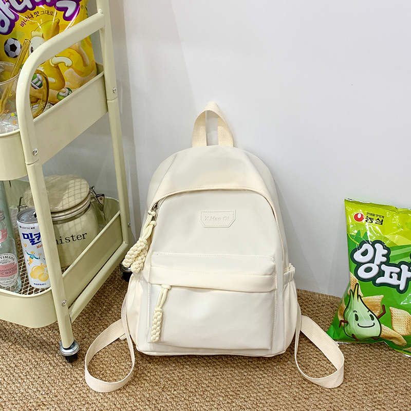 Лека нейлонова раница за ученици, унисекс, дишаща, намалява натоварването, извити презрамки, училищен стил, зима 2025