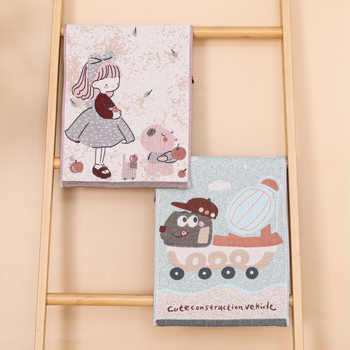 Keturių sluoksnių medvilninis vaikų rankšluostis, animacinių filmų serija, 50 g, daugiasluoksnė siūlų pynė, Jacquard audinys, logotipo atspausdinimas galimas