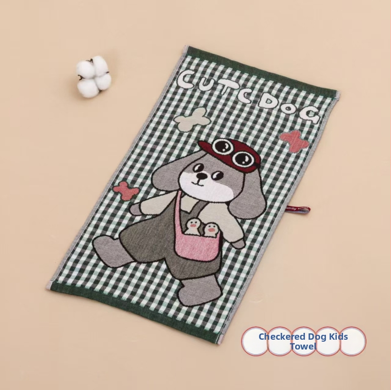 Keturių sluoksnių medvilninis vaikų rankšluostis, animacinių filmų serija, 50 g, daugiasluoksnė siūlų pynė, Jacquard audinys, logotipo atspausdinimas galimas