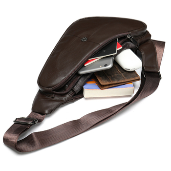 MARRANT Vīriešu krosbija soma, īsta āda, trijstūra forma, ielu stils, slodzes samazināšana