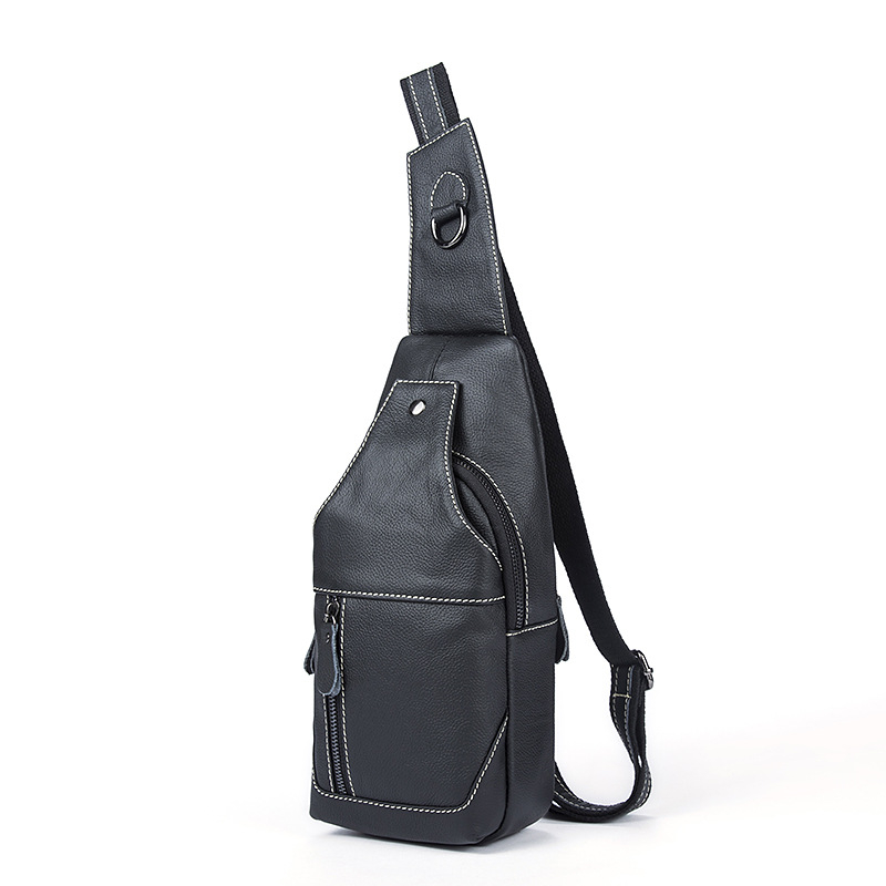 MARRANT Vīriešu krosbija soma, īsta āda, trijstūra forma, ielu stils, slodzes samazināšana