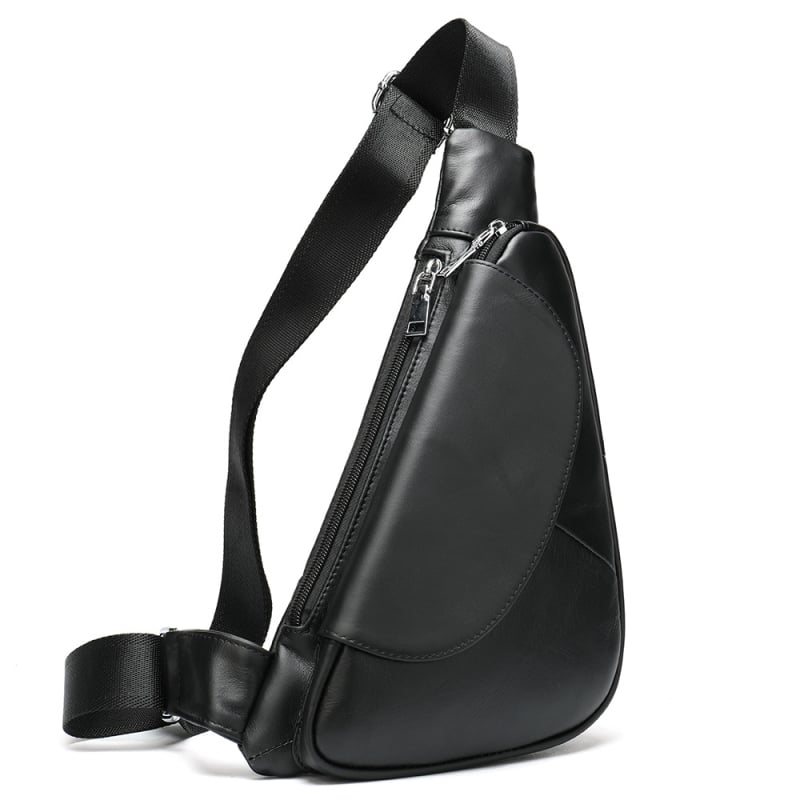 MARRANT Vīriešu krosbija soma, īsta āda, trijstūra forma, ielu stils, slodzes samazināšana