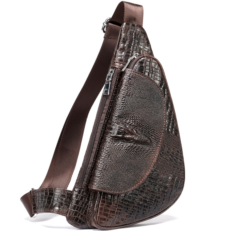 MARRANT Vīriešu krosbija soma, īsta āda, trijstūra forma, ielu stils, slodzes samazināšana