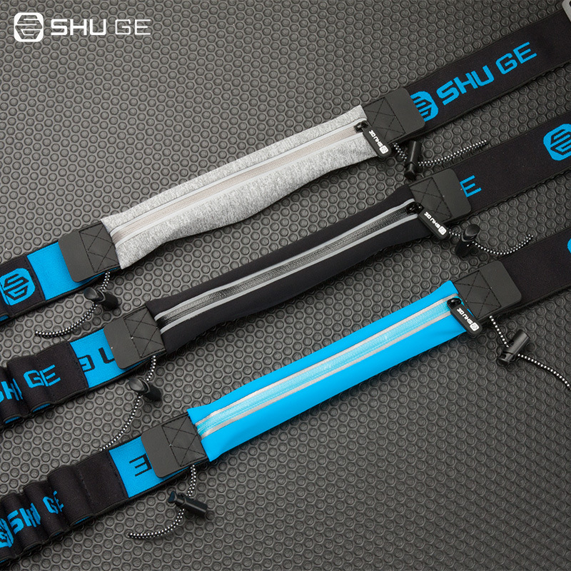 Ζώνη μέσης για μαραθώνιο με θήκη αριθμού — Lycra, αδιάβροχη, εξαιρετικά ελαφριά, αντι-κλοπή, ανακλαστική για νυχτερινή ασφάλεια