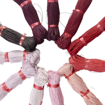 Вощена памучна нишка - смес от полиестер и памук - марка Luo jia - Нов китайски стил - есен 2025