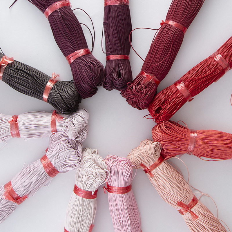 Вощена памучна нишка - смес от полиестер и памук - марка Luo jia - Нов китайски стил - есен 2025