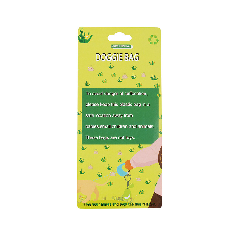 Dispenzer za vrećice za izmet kućnih ljubimaca s kutijom za pohranu i dozatorom za tablete, materijal PP, dizajn ravnog otvora, uobičajena debljina, 30 kom./kutija