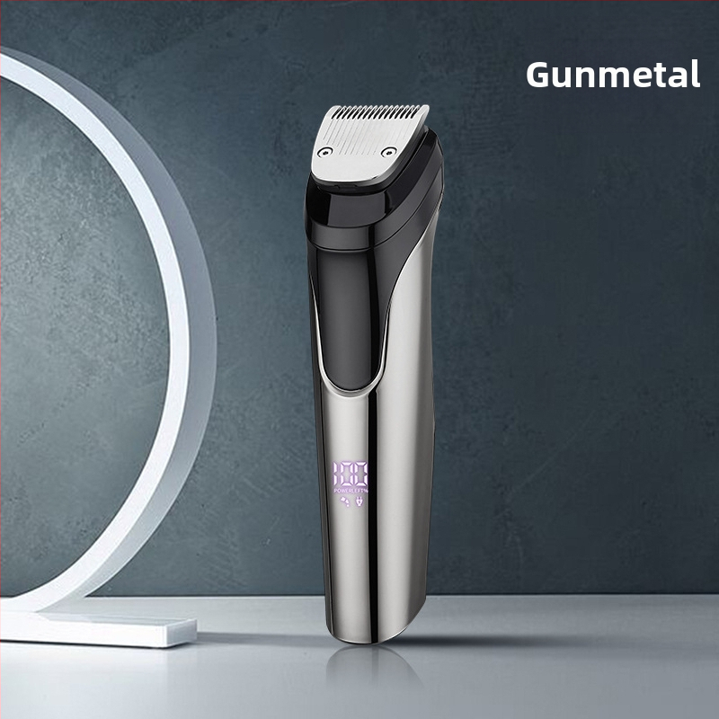 5-in-1 vīriešu kopšanas komplekts, deguna apmatojuma griezējs, nerūsējoša tērauda asmeņi, iebūvēta uzlādes baterija, pilnīgi mazgājams
