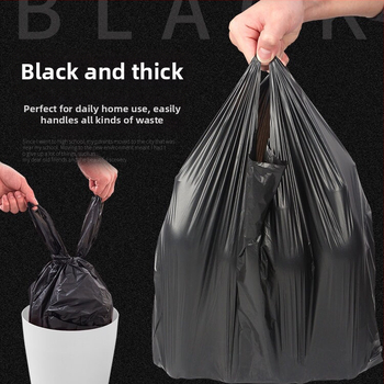 Stori šiukšlių maišai su rankenomis, liemenės stiliaus, vienkartiniai, namų ūkiui ir virtuvei