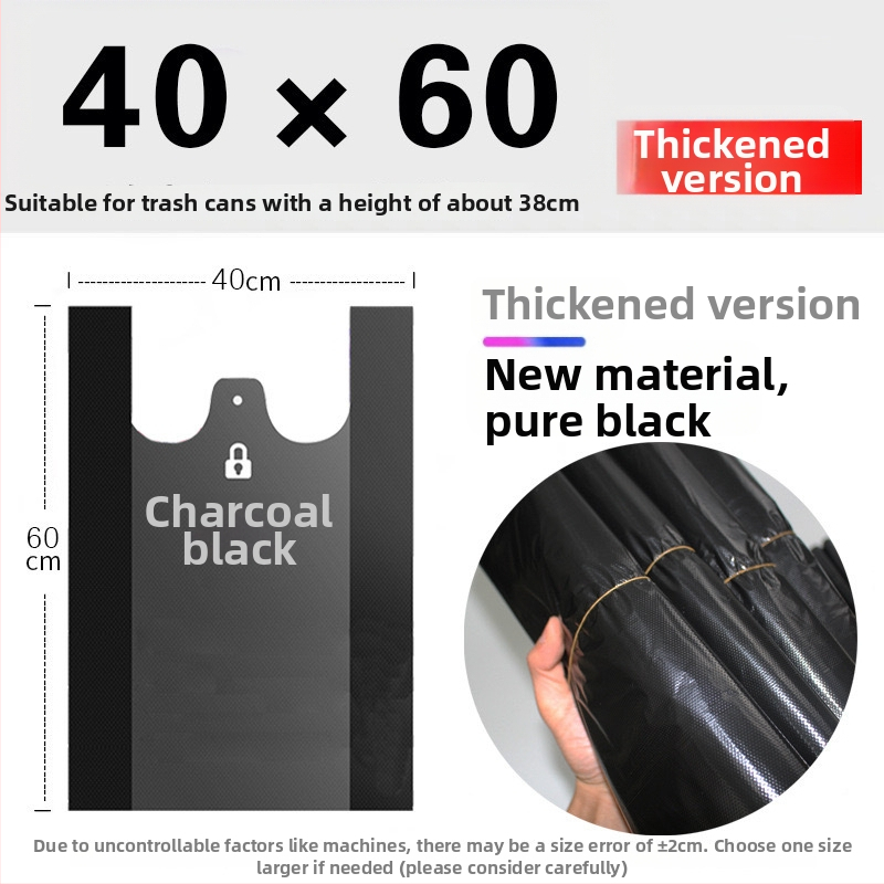 Stori šiukšlių maišai su rankenomis, liemenės stiliaus, vienkartiniai, namų ūkiui ir virtuvei