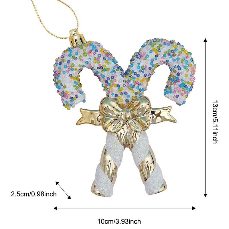 Ziemassvētku eglītes rotājums – 3D sniegpārslas ar lentīti, plastmasas, Qiaochi zīmols, Ziemassvētku stils.