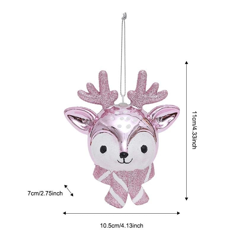 Ziemassvētku eglītes rotājums – 3D sniegpārslas ar lentīti, plastmasas, Qiaochi zīmols, Ziemassvētku stils.