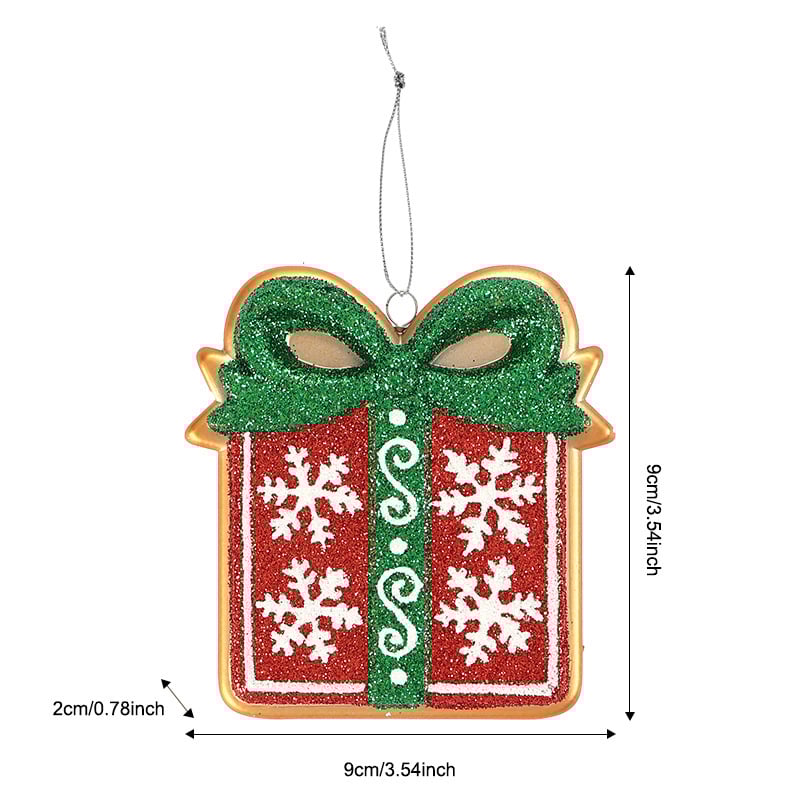 Ziemassvētku eglītes rotājums – 3D sniegpārslas ar lentīti, plastmasas, Qiaochi zīmols, Ziemassvētku stils.
