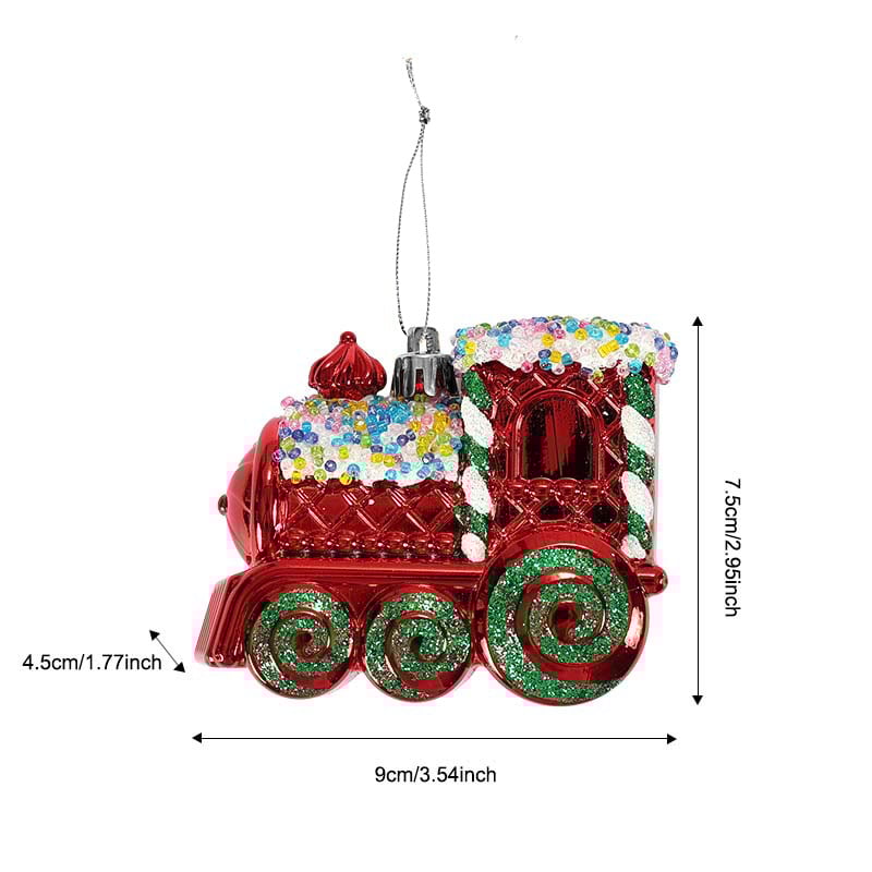 Ziemassvētku eglītes rotājums – 3D sniegpārslas ar lentīti, plastmasas, Qiaochi zīmols, Ziemassvētku stils.