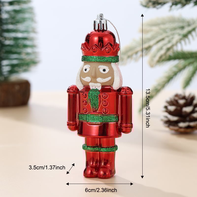 Ziemassvētku eglītes rotājums – 3D sniegpārslas ar lentīti, plastmasas, Qiaochi zīmols, Ziemassvētku stils.