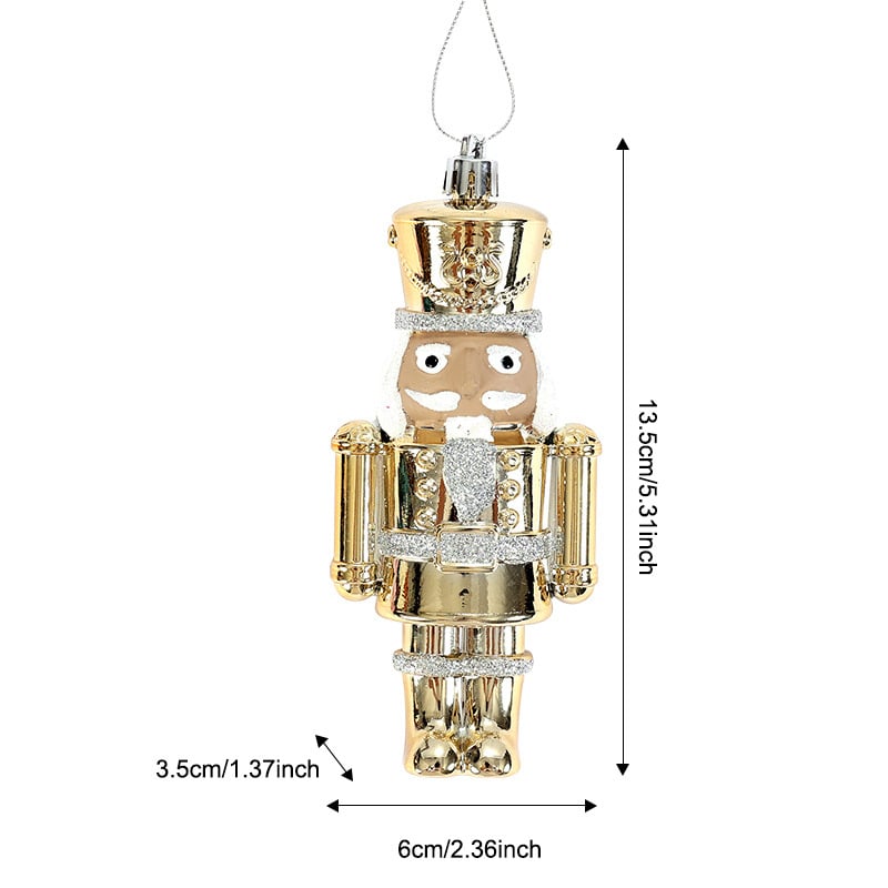 Ziemassvētku eglītes rotājums – 3D sniegpārslas ar lentīti, plastmasas, Qiaochi zīmols, Ziemassvētku stils.
