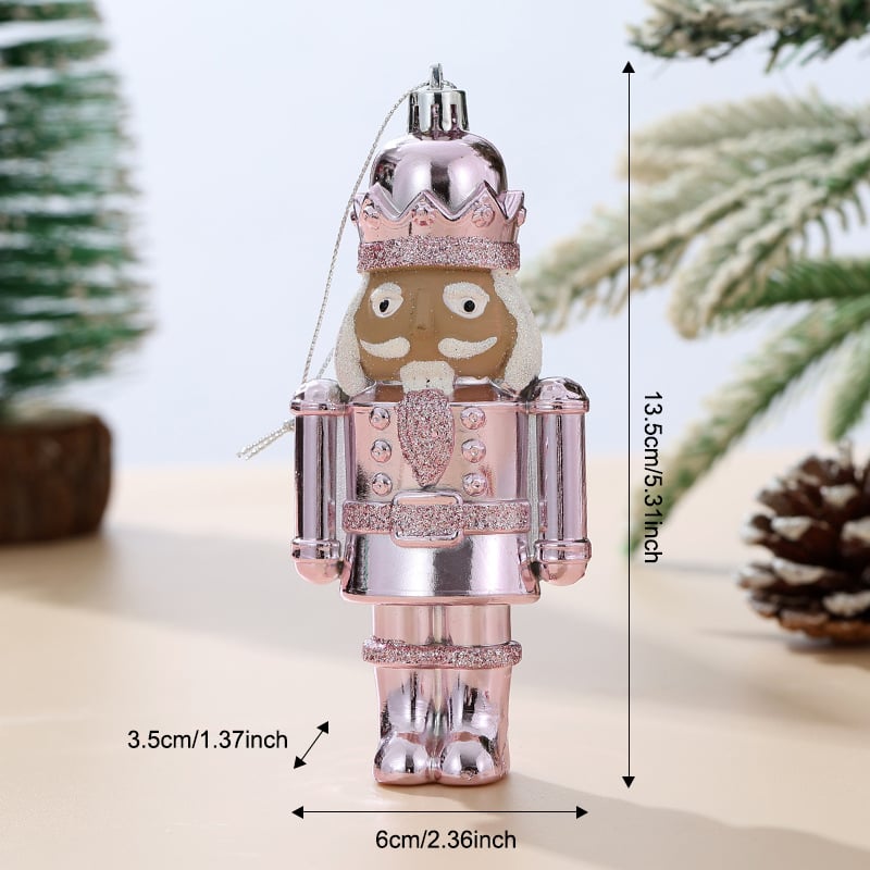 Ziemassvētku eglītes rotājums – 3D sniegpārslas ar lentīti, plastmasas, Qiaochi zīmols, Ziemassvētku stils.