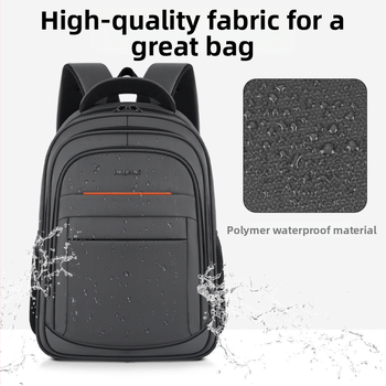 Didelės talpos nešiojamojo kompiuterio kuprinė – vandeniui atspari PVC apdaila, 36–55 L, verslo kelionėms, poliesterio audinys, oro pagalvių petnešos.